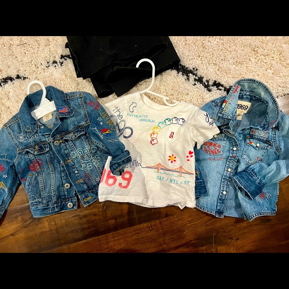 2 Toddler Baby Gap 50th Anniversary 1969 Lot. In Excellent Condition!